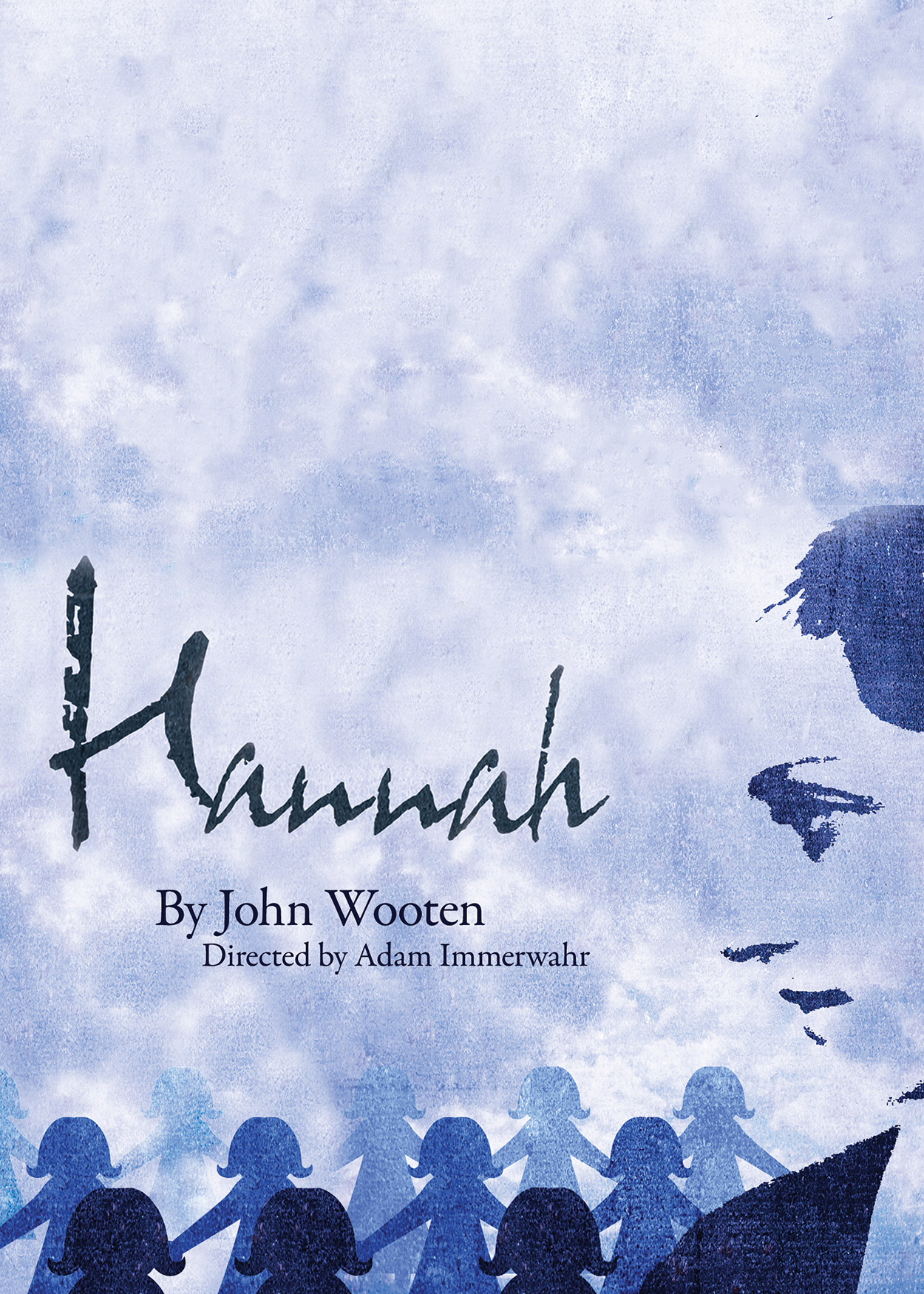 silhouette of a woman's face. Title "Hannah"