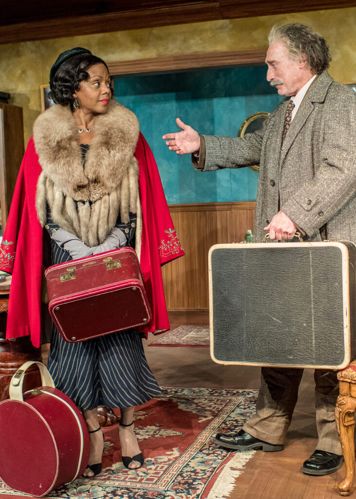 Production Photo from My Lord, What a Night (2016). Actors portraying Albert Einstein and Marian Anderson.